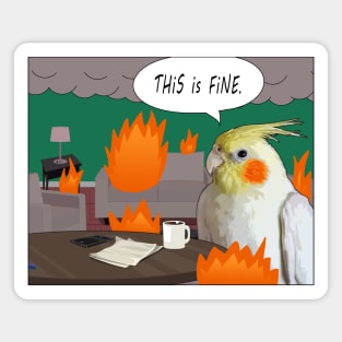 This is Fine Cockatiel Magnet